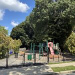 Pleasant St Park entrance in September