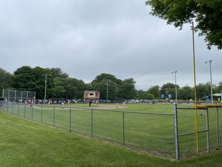 Prete-Metcalf Park game day on Baseball Field 1 with concession/press box in view