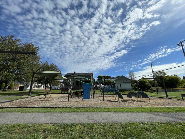 Prete-Metcalf Park unique parkour fitness area features rock climbing wall, springboard, and other amenities. Think "Ninja Warrior" training