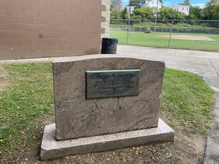 Prete-Metcalf Park Prete Memorial Little League field marker