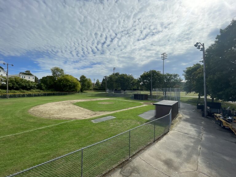 Prete-Metcalf Park field 1 viewed from inside the press box