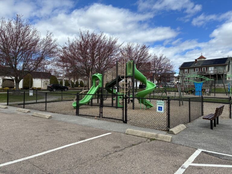 Prete-Metcalf Park playground has handicap parking amenities