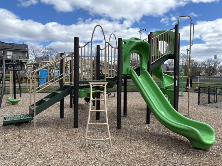 Prete-Metcalf Park playground is accessible via transfer stair for ages 5-12
