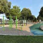 Richardson Park fitness equipment for ages 13+ with picnic area on two sides