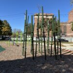 Richardson Park unique bamboo-inspired fitness / parkour equipment