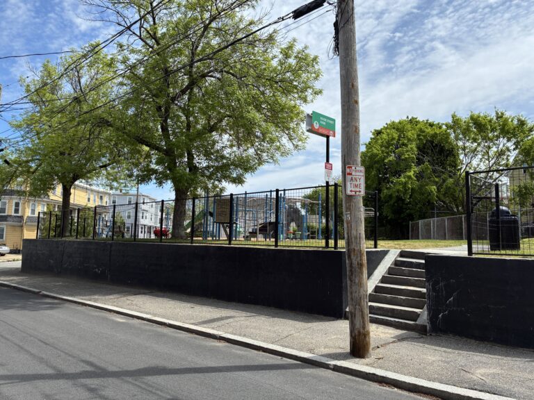 Ridge St Park entrance on Ridge St is via a staircase. Accessible entrance is available on Penn St,