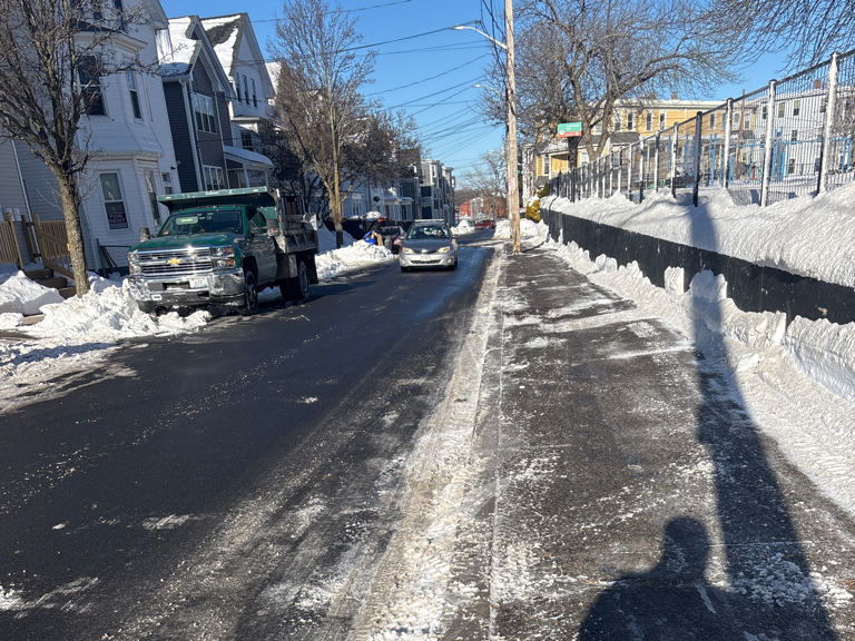 Ridge St Park sidewalk cleared by Parks February 2026