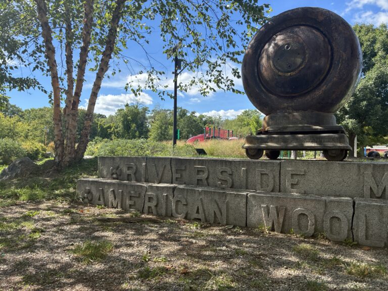 Riverside Park is also known as Riverside Mills for the textile mill that once stood here