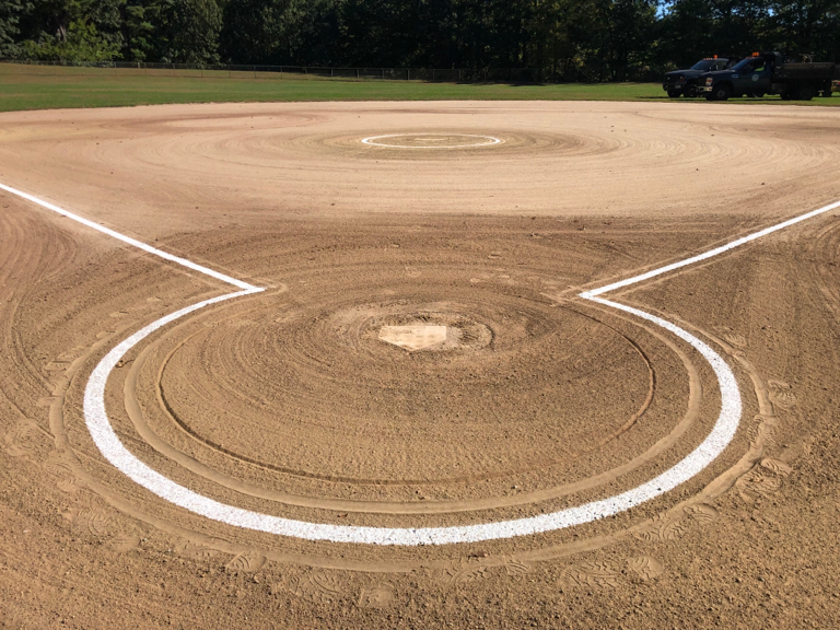 Roger Williams Park Softball Field lined for a game