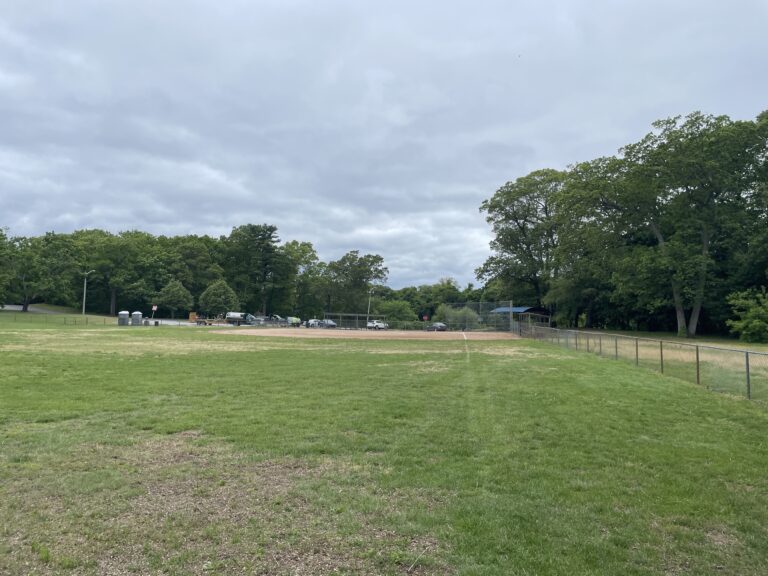 Roger Williams Park Softball Field looking to the infield from left field position