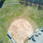 Roger Williams Park Softball Field aerial photo from Spring 2021
