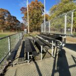 Roger Williams Park Tim O'Neil Field bleachers on all 3 fields- shown are the first base side on field 2