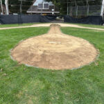 Roger Williams Park Tim O'Neil Field 2 looking toward home plate with fresh clay added to the pitcher's mound