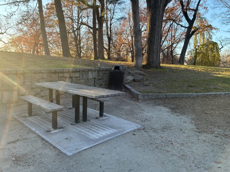 Roger Williams Park Bear Ground picnic area has ADA-accessible table