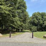 Roger Williams Park Bear Ground looking down Hillside Ave which is closed to vehicular traffic