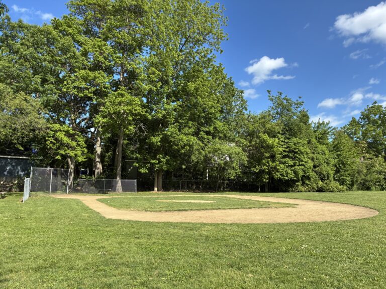Sessions Street Park t-ball field great for skill work and wiffleball