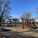 Warren St Park play structure for ages 5-12 in January