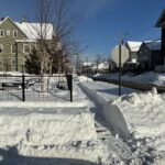 Jennifer Rivera Park snow cleared from sidewalks in January 2026